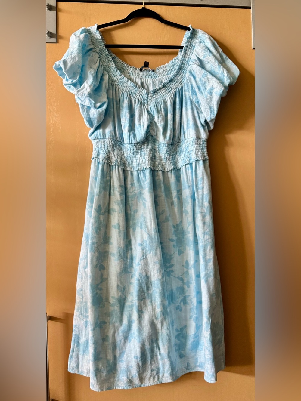 INC Blue White Cotton Nap Coquette
Dress XL